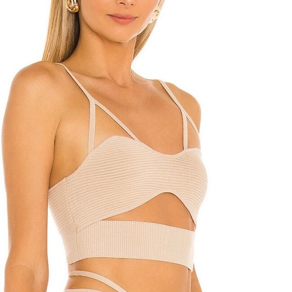 NBD Tops - NWT NBD Cream Knit Bralette Top